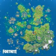Fortnite Gorgeous Gorge waterfall location (Image Credit: GameSpot)